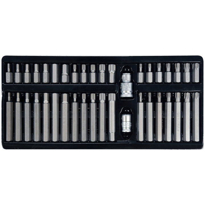 Juego profesional de puntas Yato, Torx, Spline, Hex, de acero aleado para herramientas S2, alta dureza HRC 58 62, en maletín, YT-0400