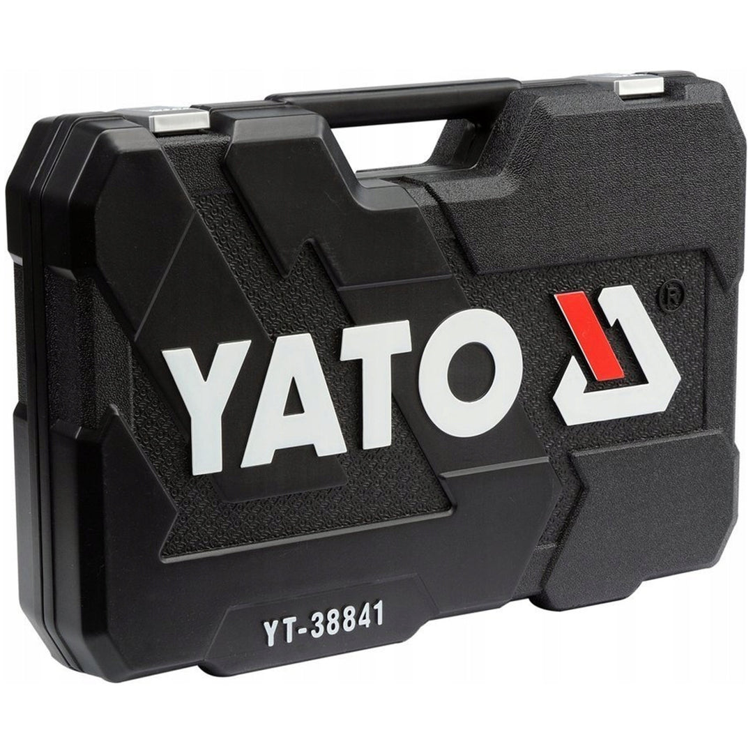 Juego de herramientas profesional Yato, llaves de vaso y cabezales, de acero al cromo-vanadio, 216 piezas, cabezales con sistema AS-Drive, en maletín, YT-38841