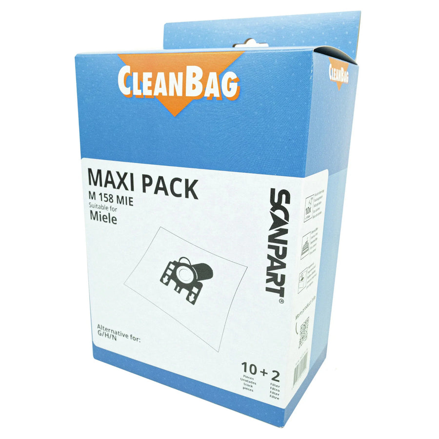 Bolsas para aspiradoras Miele G/H/N, paquete de 10 unidades + 2 filtros