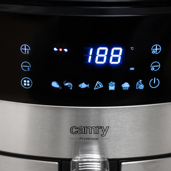 Freidora sin aceite, 9 programas, 5,0 L, Airfryer, Camry CR 6311 + bolsas de papel para freidora, 16 cm, biodegradables, 100 unidades