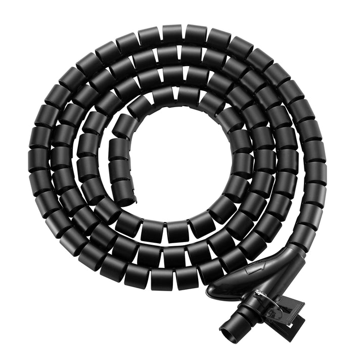 Organizador/tubo protector de cables Maclean, 20 mm x 1000 mm, negro, MCTV-899 B