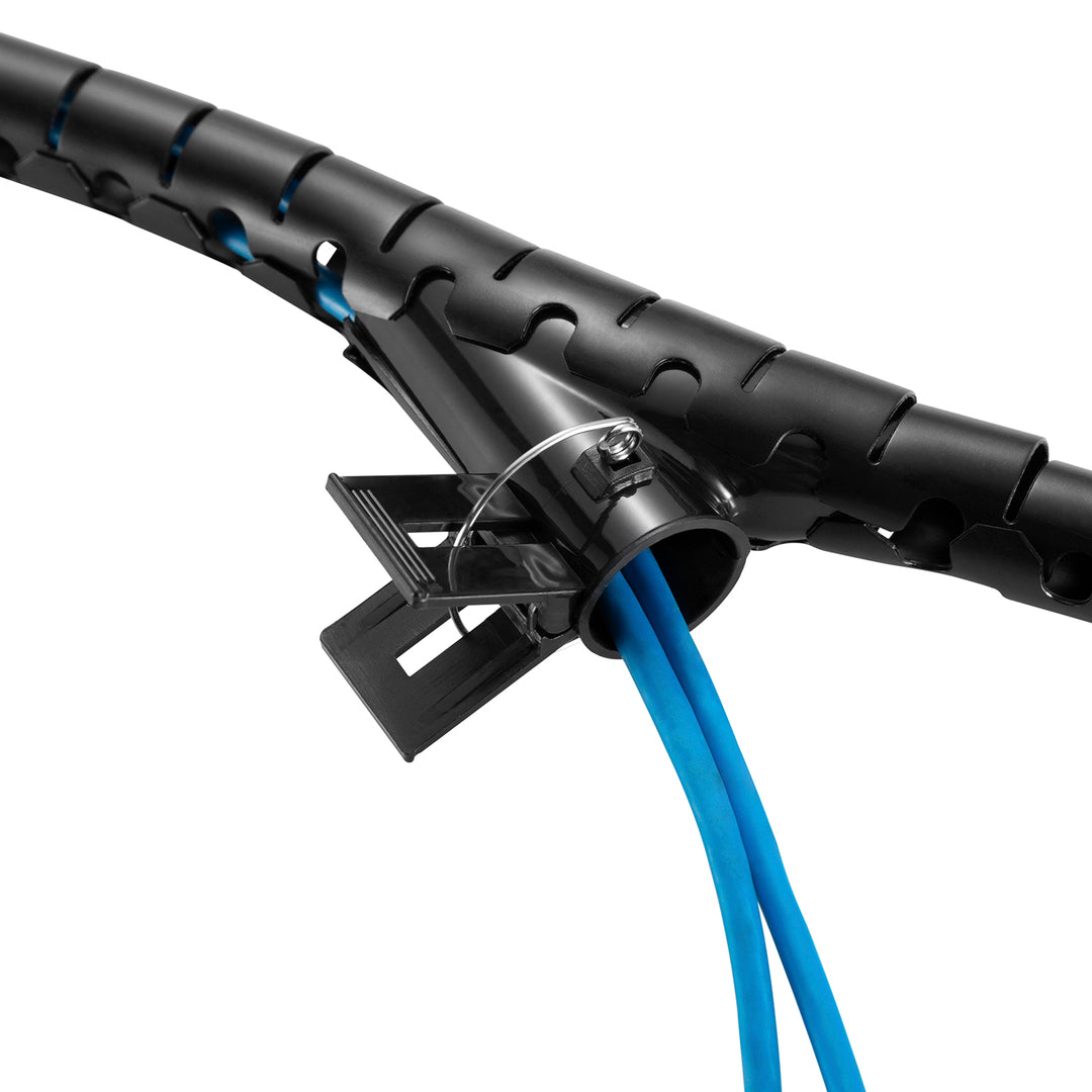 Organizador/tubo protector de cables Maclean, 20 mm x 1000 mm, negro, MCTV-899 B