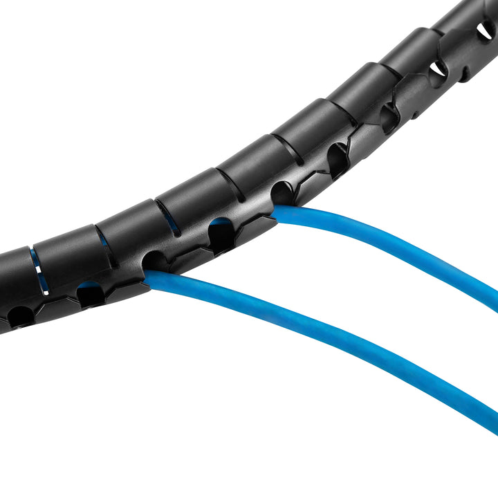 Organizador/tubo protector de cables Maclean, 20 mm x 1000 mm, negro, MCTV-899 B