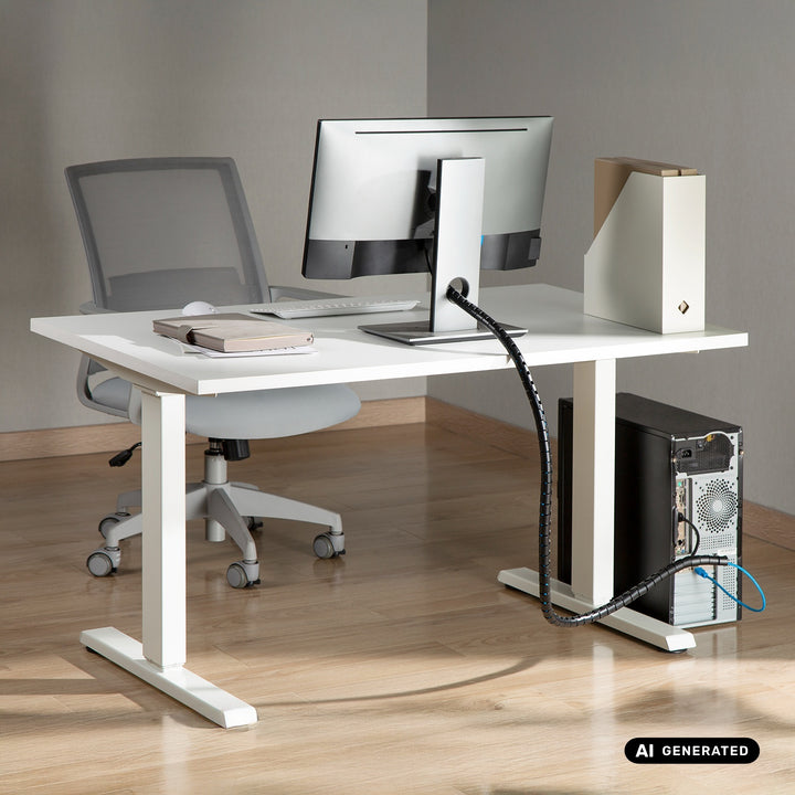 Organizador/tubo protector de cables Maclean, 20 mm x 1000 mm, negro, MCTV-899 B