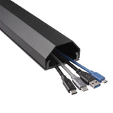 Perfil de aluminio para ocultar cables Maclean, 33 x 18 x 750 mm, negro, MCTV-897 B