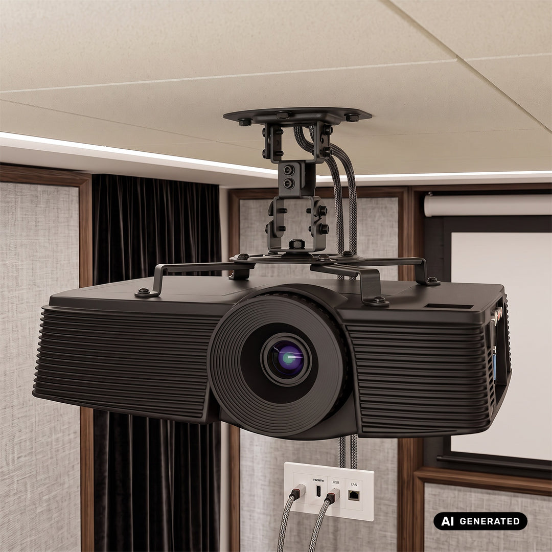 Soporte / colgador de techo para proyector Maclean, 54~320 mm, hasta 13,5 kg, rotación de 360 grados MC-200 B