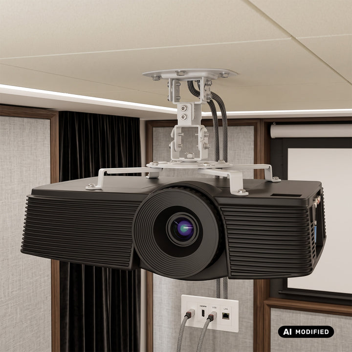 Soporte / colgador de techo para proyector Maclean, 54~320 mm, hasta 13,5 kg, rotación de 360 grados MC-200 W