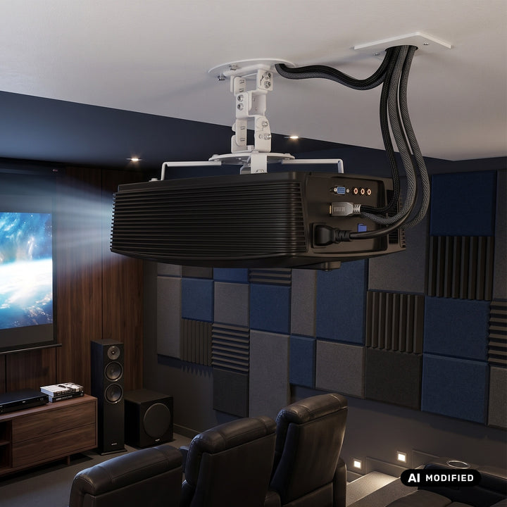 Soporte / colgador de techo para proyector Maclean, 54~320 mm, hasta 13,5 kg, rotación de 360 grados MC-200 W