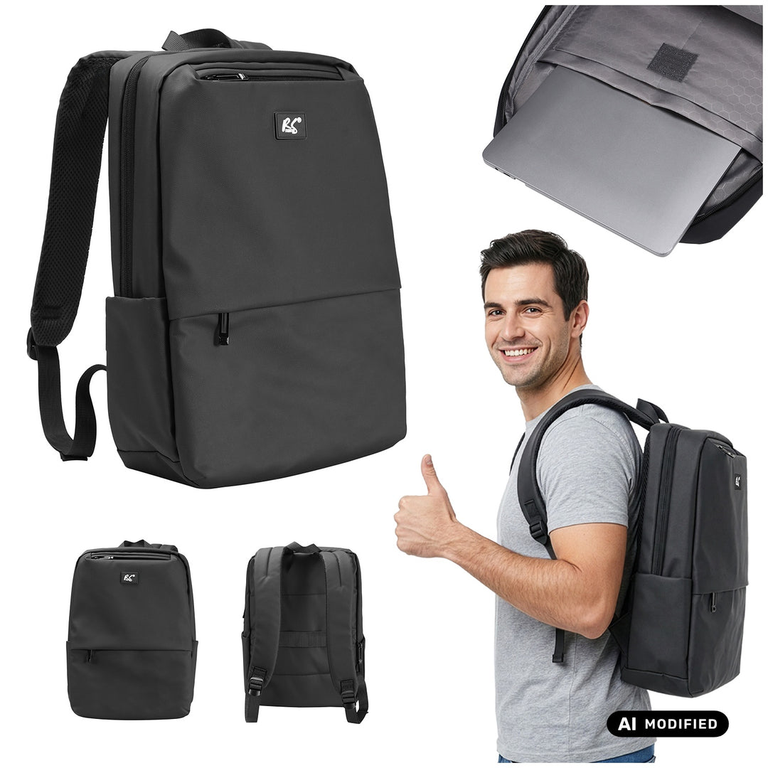 Mochila para portátil NanoRS, 15,6", negra, 41x29x4, impermeable RS202 B