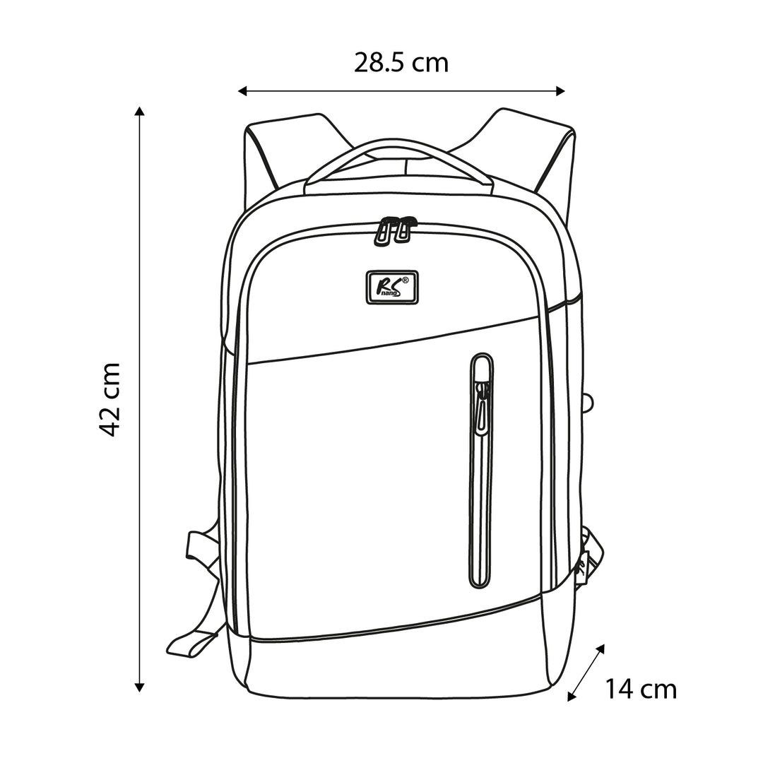 Mochila para portátil NanoRS, 15,6", negra, 42 x 28,5 x 14, impermeable RS204 B