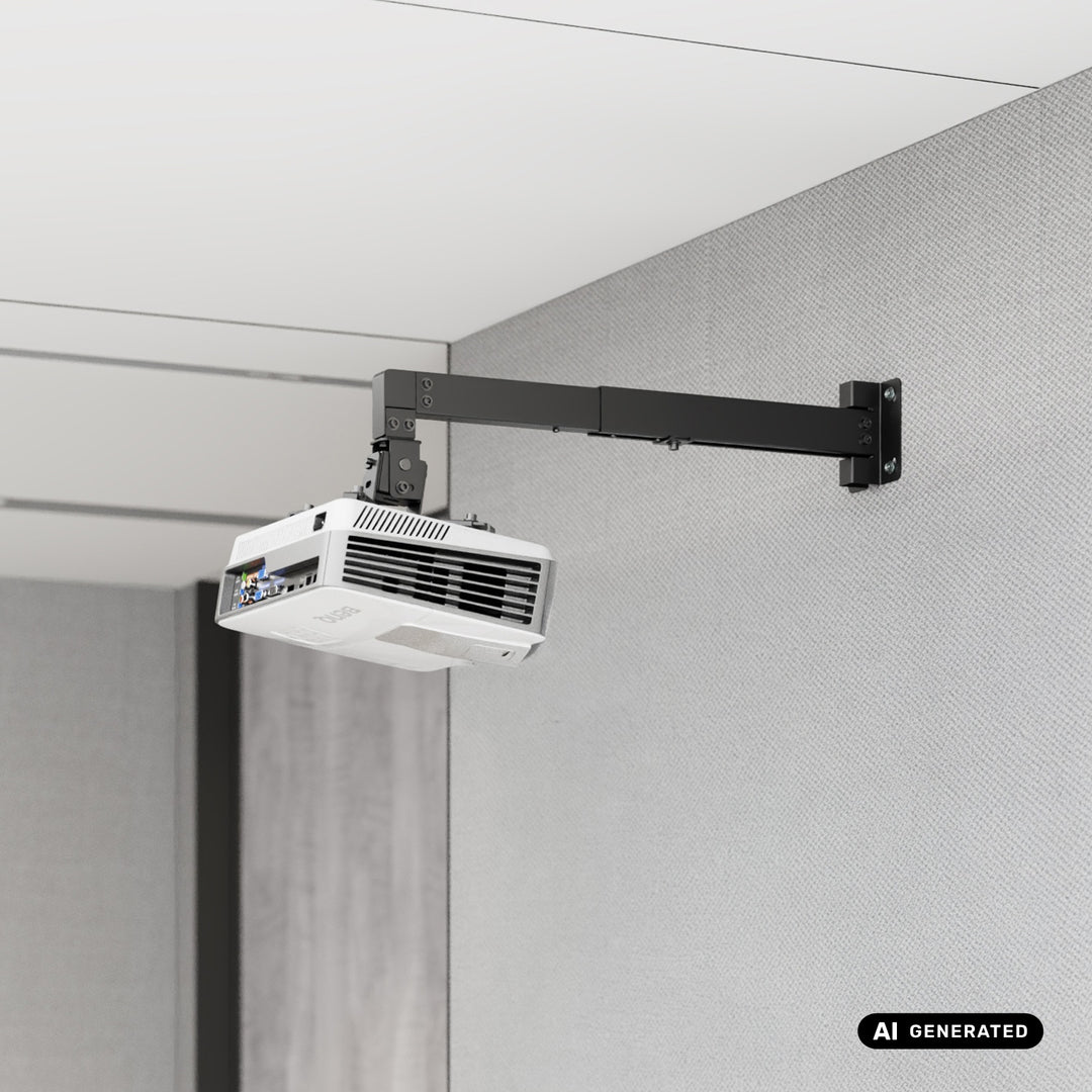 Soporte / colgador de pared para proyector Maclean, negro, hasta 20 kg, MC-205 B
