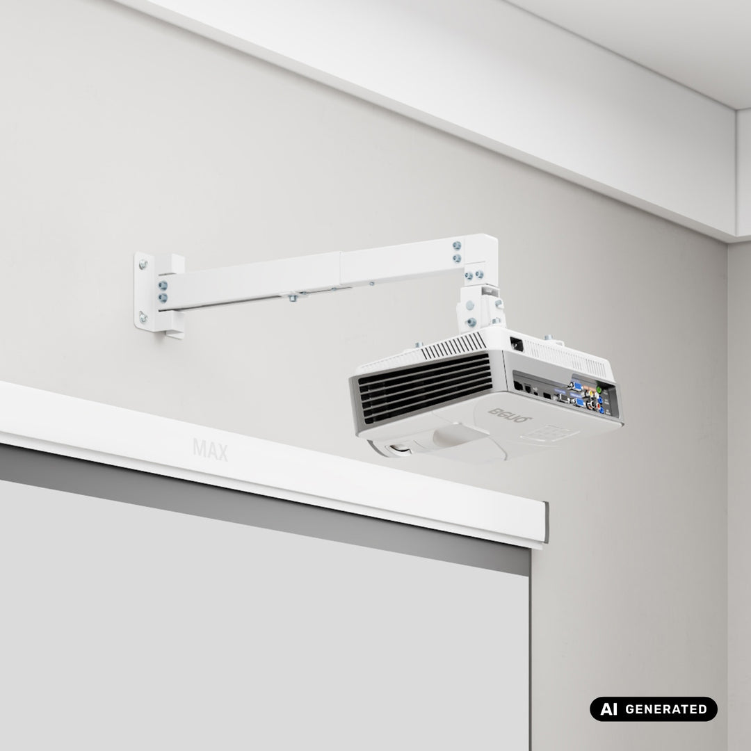 Soporte / colgador de pared para proyector Maclean, blanco, hasta 20 kg, MC-205 W