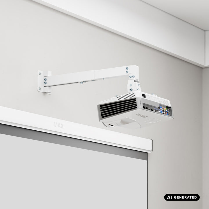 Soporte / colgador de pared para proyector Maclean, blanco, hasta 20 kg, MC-205 W