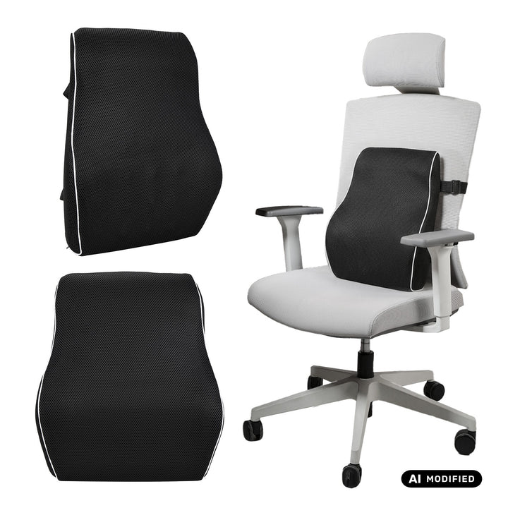 Almohadilla lumbar de espuma viscoelástica Promedix, 44 x 37 x 12 cm, densidad de la espuma: 50D, PR-214