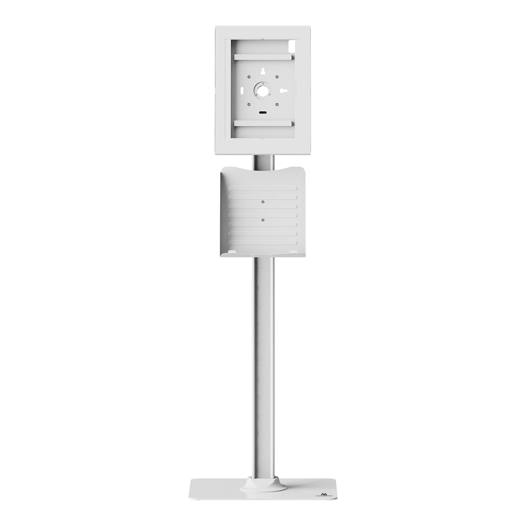 Soporte publicitario para tablet Maclean, con cierre de seguridad, 12,4"-13", iPad Air/Pro, Samsung Tab S10+/S9+/S8+/S7+, 257 x 350 x 22 mm, MC-924 W