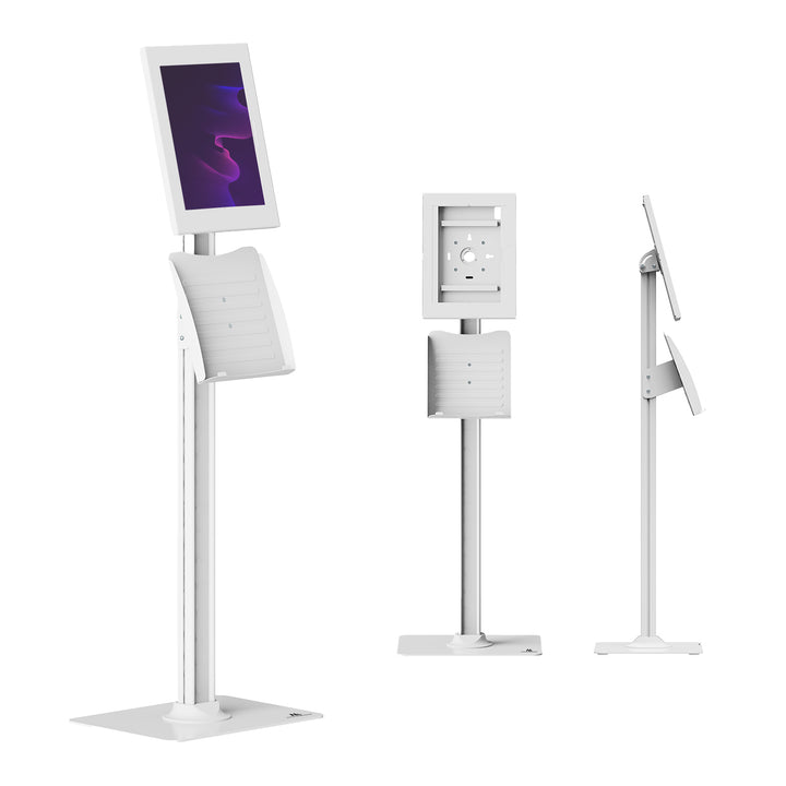 Soporte publicitario para tablet Maclean, con cierre de seguridad, 12,4"-13", iPad Air/Pro, Samsung Tab S10+/S9+/S8+/S7+, 257 x 350 x 22 mm, MC-924 W