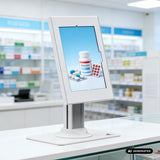 Soporte publicitario para tablet Maclean, con cierre de seguridad, 10,9"-11", iPad Air/Pro, Samsung Tab A y S Series, 220 x 323 x 22 mm, MC-959 W