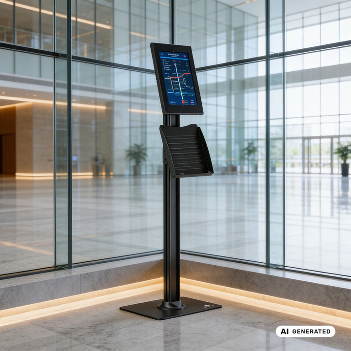 Soporte publicitario para tablet Maclean, con cierre de seguridad, 10,9"-11", iPad Air/Pro, Samsung Tab A y S Series, 220 x 323 x 22 mm, MC-960 B