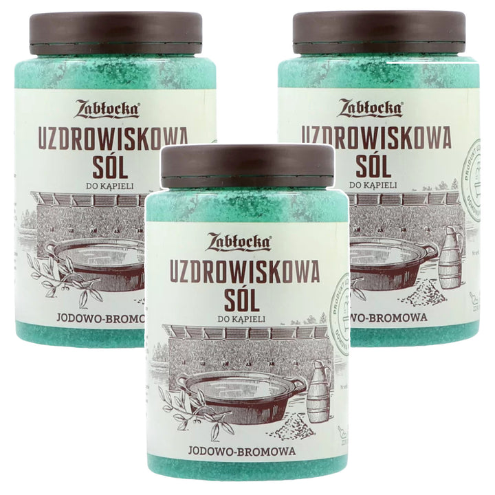 Sal termal Zabłocka, yodo-bromo, para baños, 1,2 kg - 3 unidades