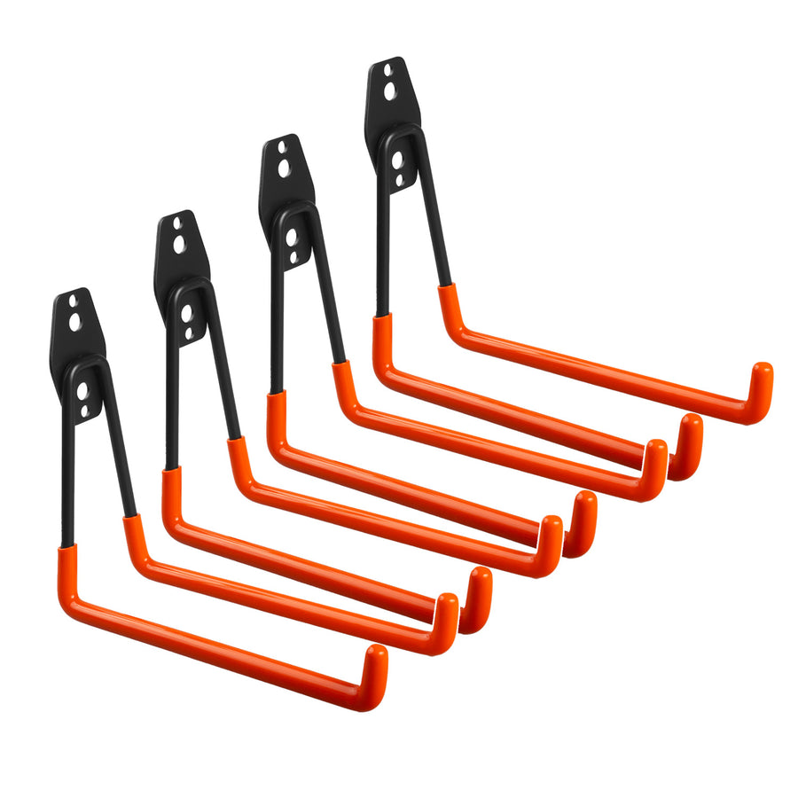 Soporte/colgador de pared Maclean, para neumáticos, herramientas de jardinería, escaleras, mangueras, bicicletas, carga máxima 25 kg, MC-444, 4 unidades