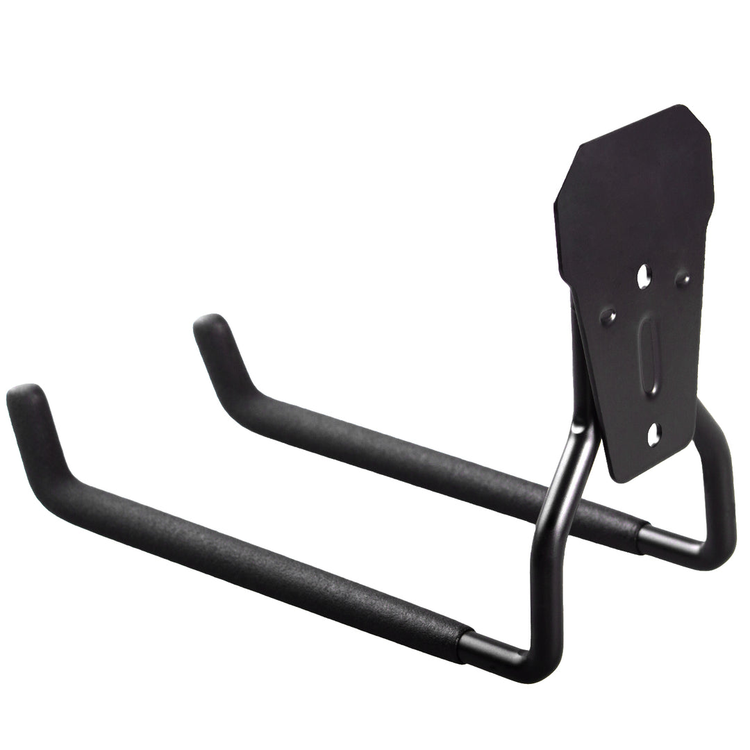 Soporte/colgador de pared Maclean, para neumáticos, herramientas de jardinería, escaleras, mangueras, bicicletas, de acero, carga máxima 35 kg, MC-440, 2 unidades.