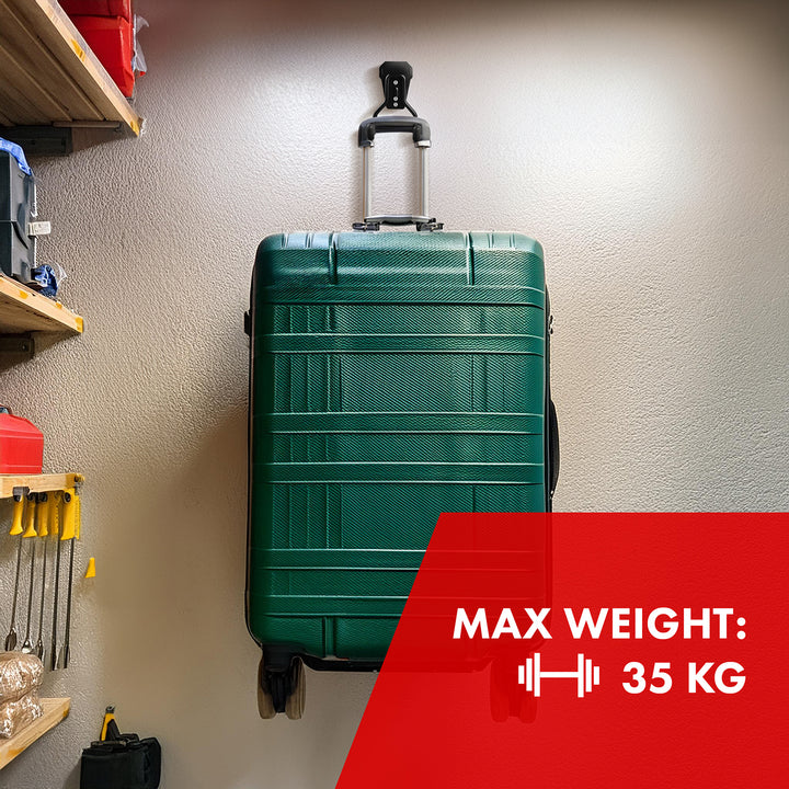 Soporte/colgador de pared Maclean, para neumáticos, herramientas de jardinería, escaleras, mangueras, bicicletas, de acero, carga máxima 35 kg, MC-440, 2 unidades.