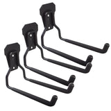 Soporte/colgador de pared Maclean, para neumáticos, herramientas de jardinería, escaleras, mangueras, bicicletas, de acero, carga máxima 35 kg, MC-440, 3 unidades.
