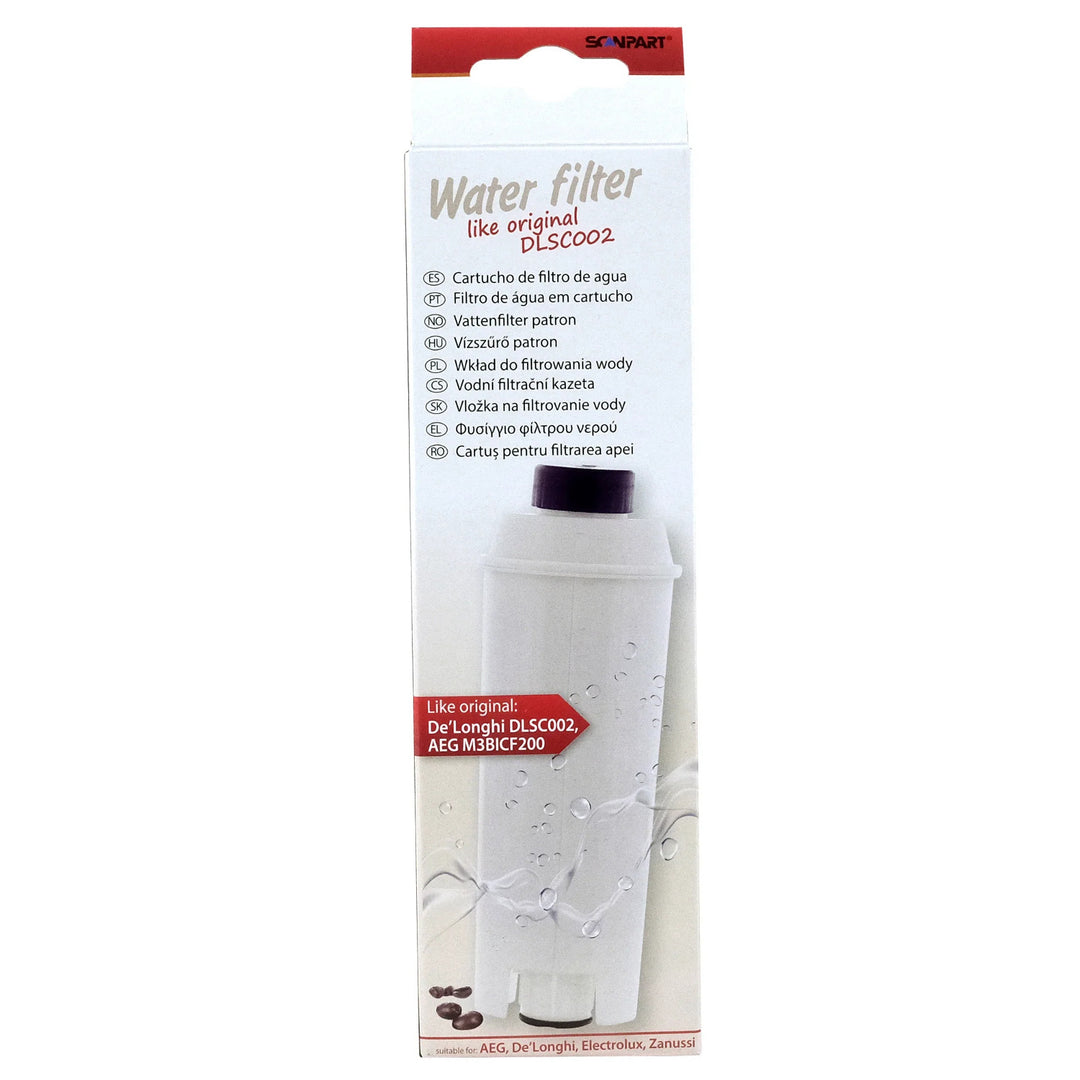 Filtro de agua para cafeteras espresso DeLonghi Scanpart, 2 unidades