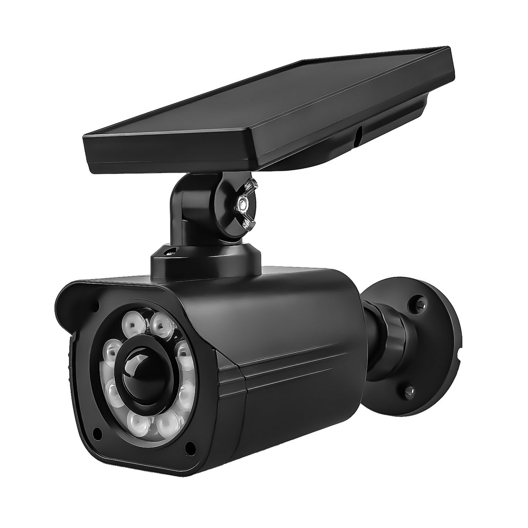 Cámara de seguridad solar falsa, LED parpadeante, sensor de movimiento, iluminación LED, pegatina de regalo, SOL1800S/B