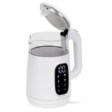 Hervidor eléctrico de vidrio con control de temperatura 1,7 l, LED, 40-100 °C, Adler AD 1305 WS blanco