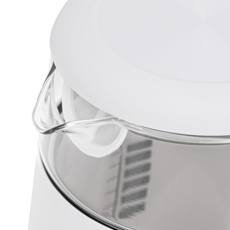 Hervidor eléctrico de vidrio con control de temperatura 1,7 l, LED, 40-100 °C, Adler AD 1305 WS blanco