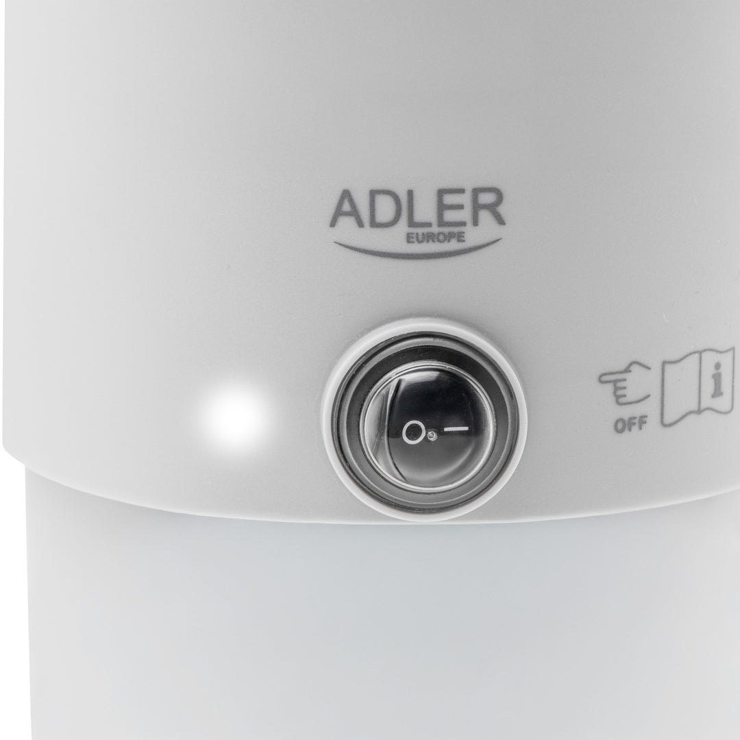Hervidor eléctrico Adler, para viajes, doble pared, capacidad 0,8 l, potencia máx. 650 W, gris, AD 1388
