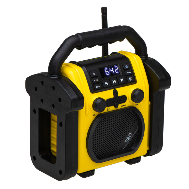 Radio para obras Adler, Bluetooth 5.1, IPX 54, potencia 10 W, AD 1911