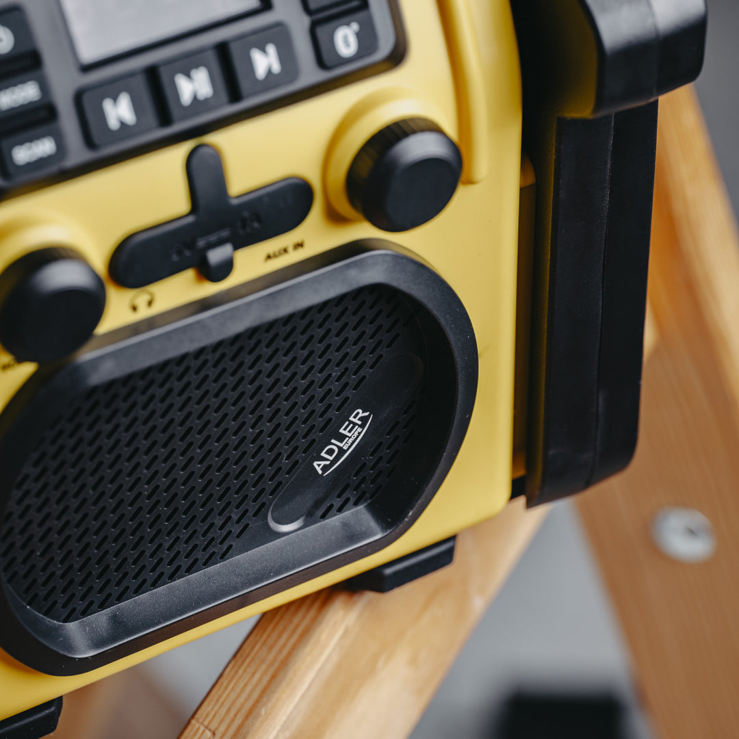 Radio para obras Adler, Bluetooth 5.1, IPX 54, potencia 10 W, AD 1911