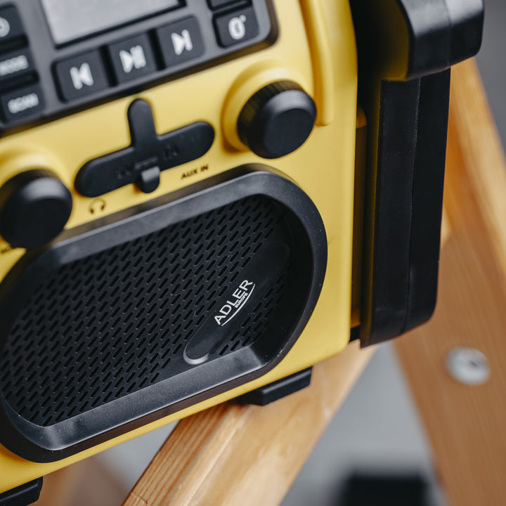 Radio para obras Adler, Bluetooth 5.1, IPX 54, potencia 10 W, AD 1911