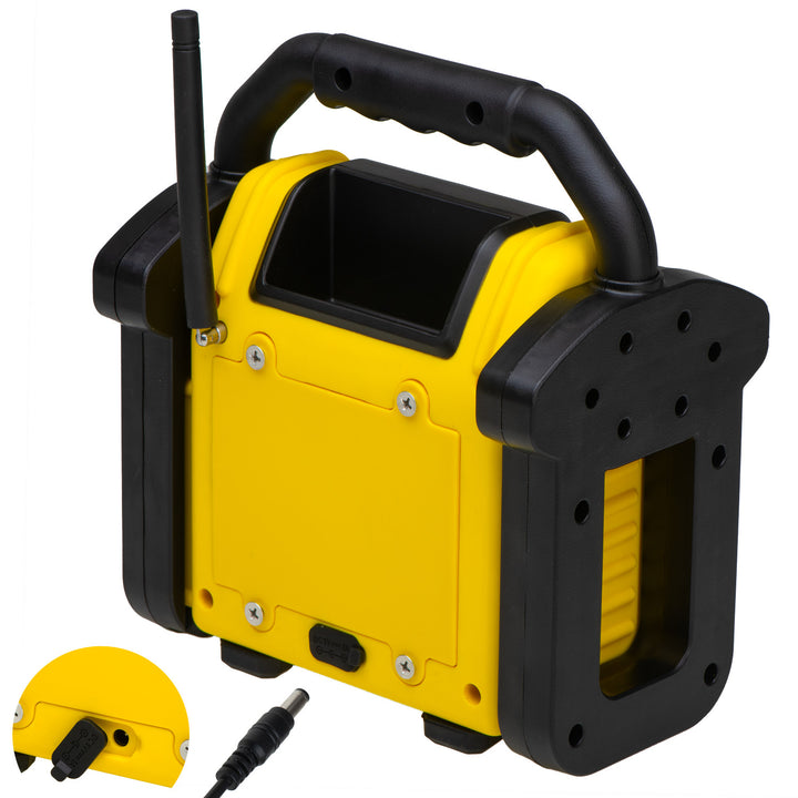 Radio para obras Adler, Bluetooth 5.1, IPX 54, potencia 10 W, AD 1911