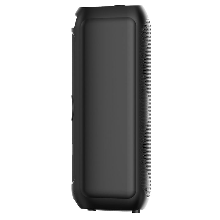 Altavoz Bluetooth grande, 120 W RMS/1400 W PMPO, dos altavoces de 8", ecualizador, función de karaoke, MP3/tarjetas microSD, USB, AUX, BT 5.3+EDR, pantalla, LED, batería integrada, mando a distancia, MT3185