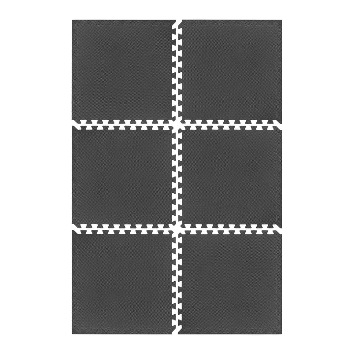 Esterilla para equipamiento y ejercicios de gimnasio 180 x 120 cm, material EVA, 6 piezas tipo rompecabezas, REBEL ACTIVE