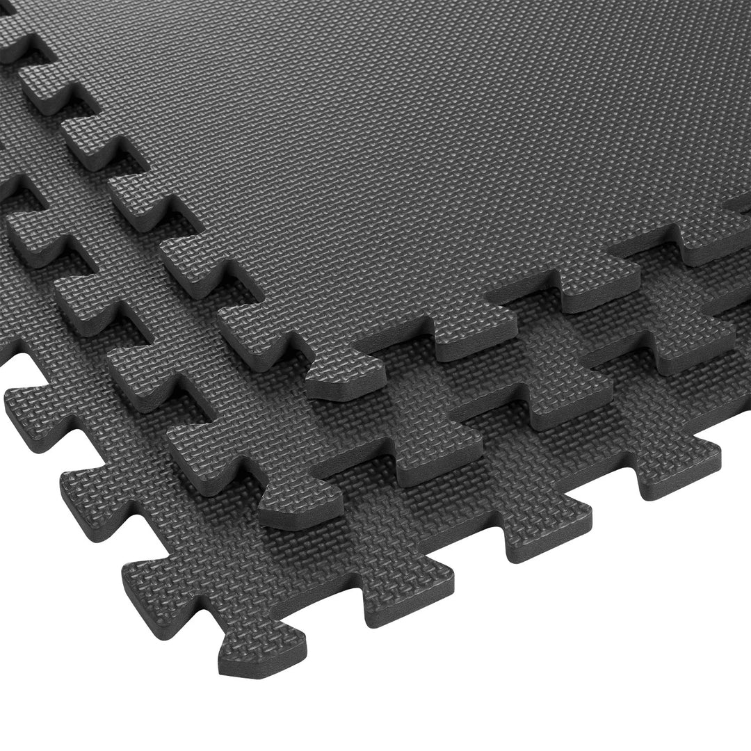 Esterilla para equipamiento y ejercicios de gimnasio 180 x 120 cm, material EVA, 6 piezas tipo rompecabezas, REBEL ACTIVE