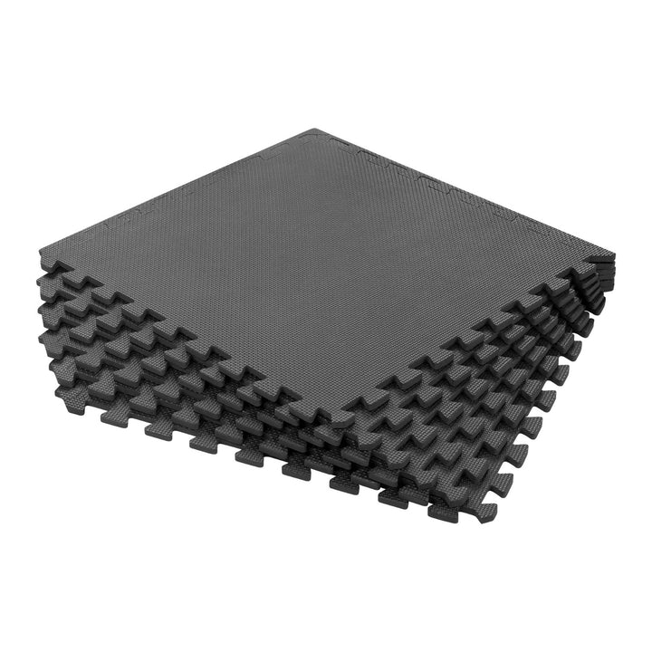 Esterilla para equipamiento y ejercicios de gimnasio 180 x 120 cm, material EVA, 6 piezas tipo rompecabezas, REBEL ACTIVE