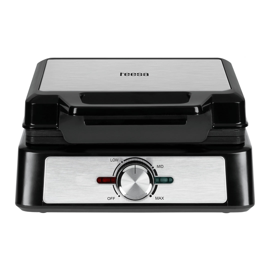 Gofrera Teesa, para 2 gofres, potencia 1600 W, regulación de potencia, TSA3237