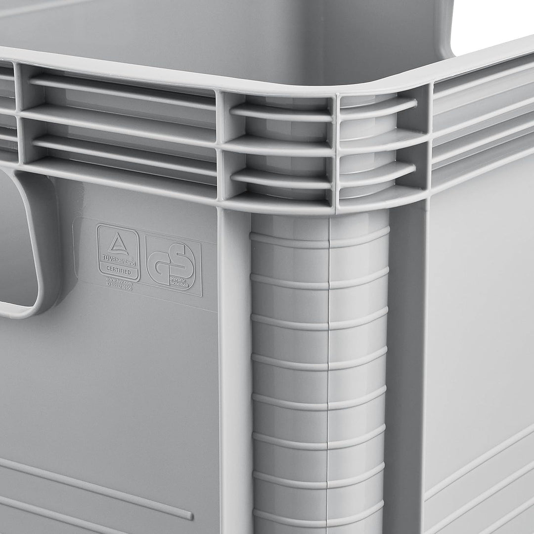 Contenedor de transporte Robert Keeeper, capacidad de 20 l, color gris, apto para uso alimentario, ligero y resistente, con una capacidad de carga de hasta 30 kg