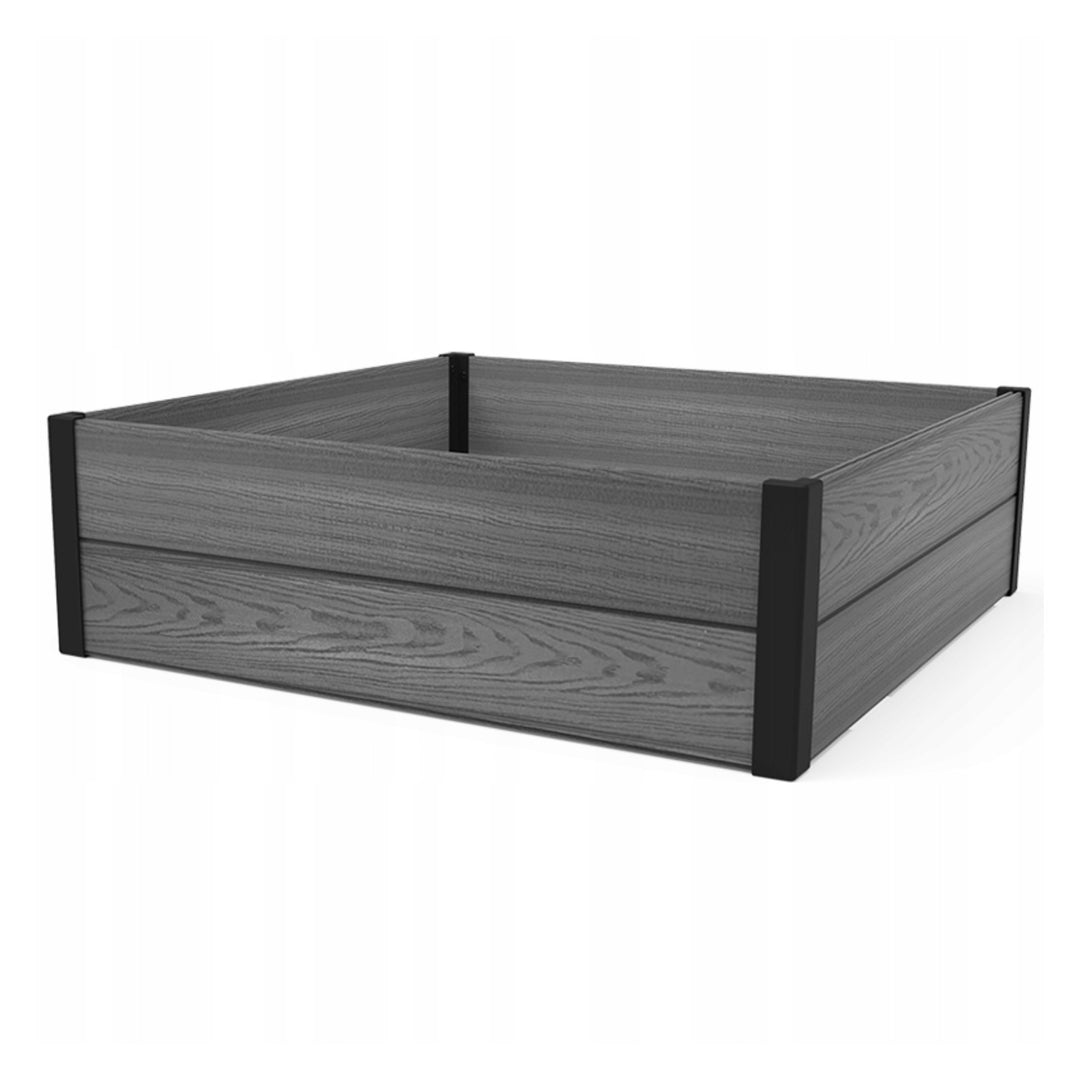 Borde para jardín Keter Maple, plástico, color gris, dimensiones 106 x 106 x 32 cm, resistente a las inclemencias meteorológicas, 249298