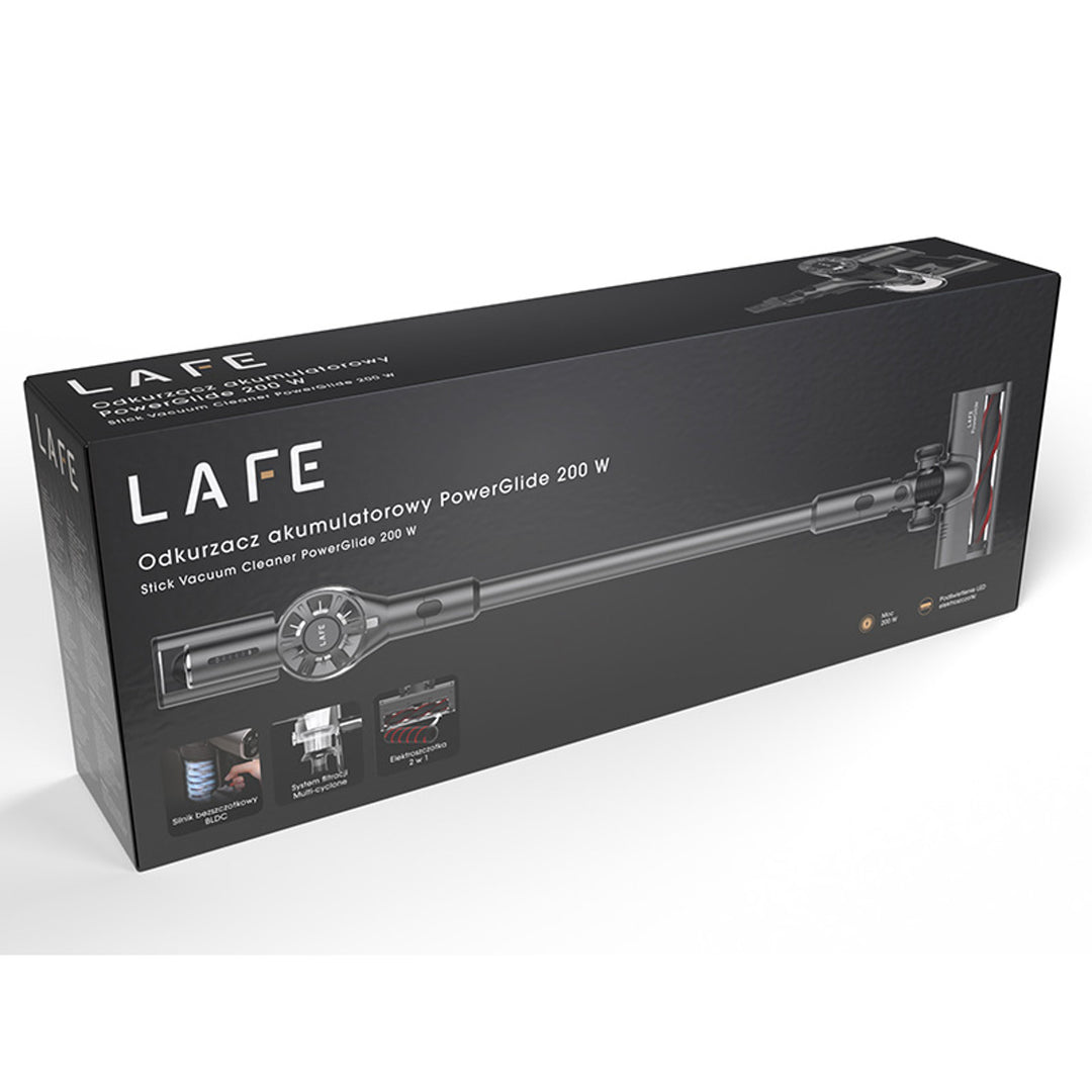 Aspiradora inalámbrica LAFE, motor sin escobillas BLDC, batería de 2200 mAh, PowerGlide 200 W