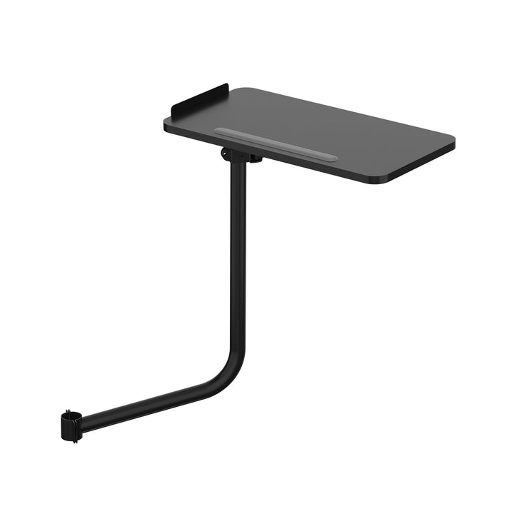 Estante / bandeja para teclado Maclean, negro, dimensiones de la bandeja: 66 x 30 cm, para montar en una silla de oficina, hasta 5 kg, MC-139