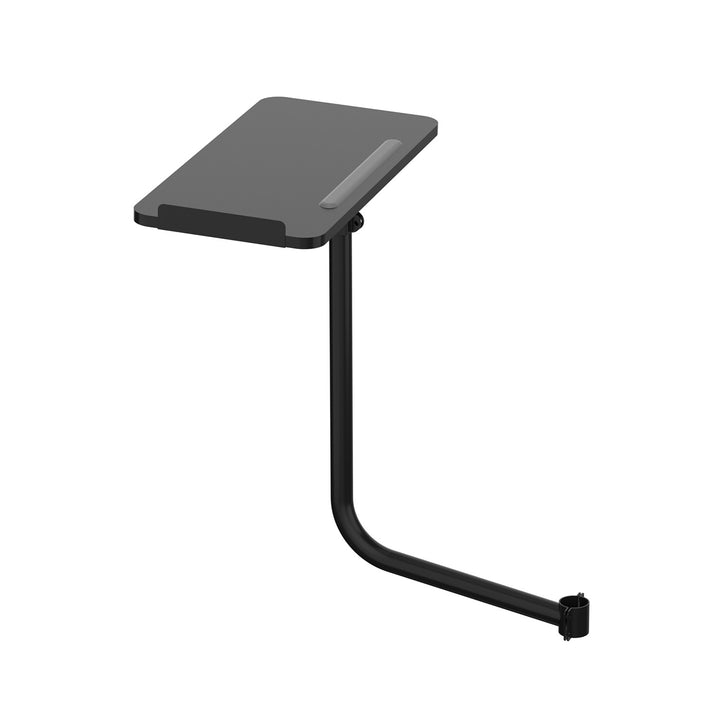 Estante / bandeja para teclado Maclean, negro, dimensiones de la bandeja: 66 x 30 cm, para montar en una silla de oficina, hasta 5 kg, MC-139