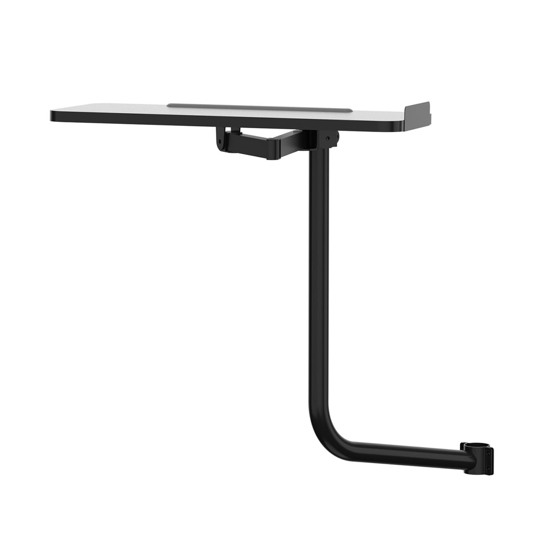 Estante / bandeja para teclado Maclean, negro, dimensiones de la bandeja: 66 x 30 cm, para montar en una silla de oficina, hasta 5 kg, MC-139