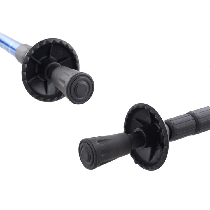 Bastones de aluminio para marcha nórdica, telescópicos, de 65 a 135 cm, color azul, 2 pares