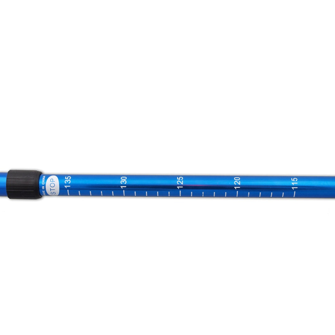 Bastones de aluminio para marcha nórdica, telescópicos, de 65 a 135 cm, color azul, 2 pares