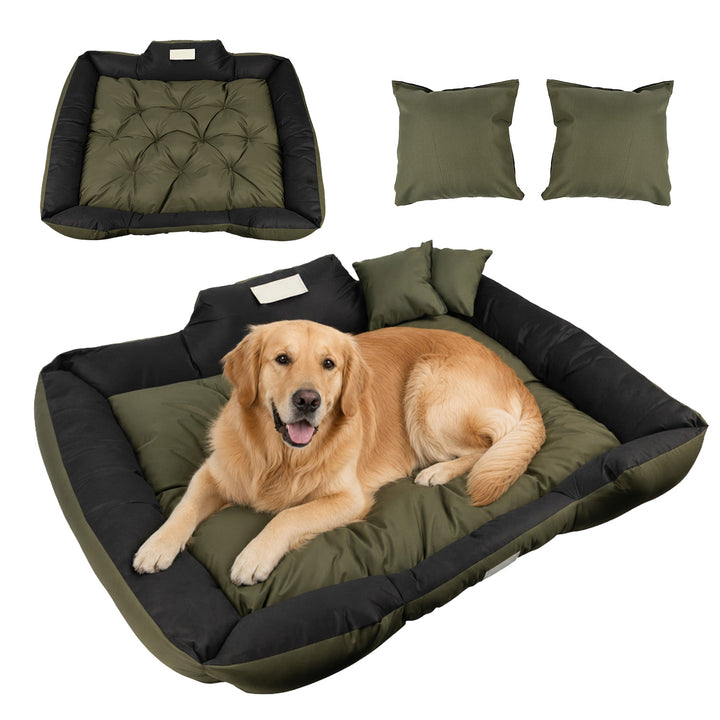 Cama para mascotas GreenBlue, verde, rectangular, dimensiones exteriores: 115 x 95 cm, interiores: 100 x 80 cm GB240 GN